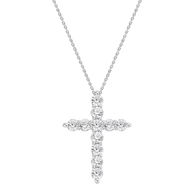 Classic Lab Diamond Cross Necklace (1 1/2 ct. tw.)