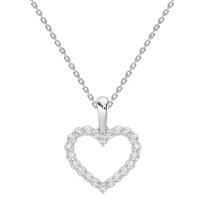 Petite Heart Lab Diamond Necklace