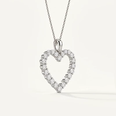 Petite Heart Lab Diamond Necklace