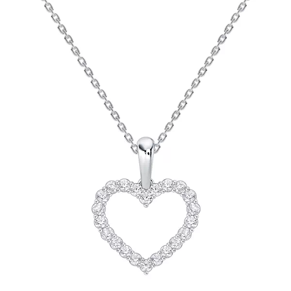 Petite Heart Lab Diamond Necklace