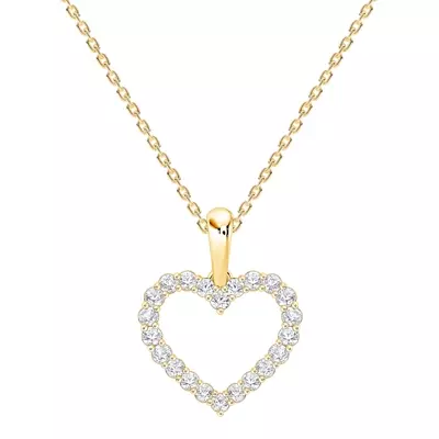 Petite Heart Lab Diamond Necklace