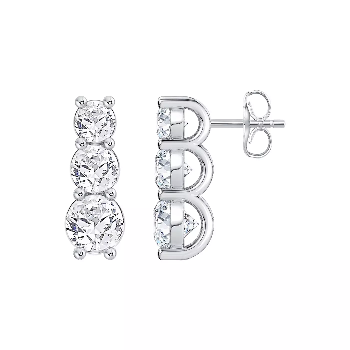 Graduated Stone Sequence 14K White Gold Engagement Ring