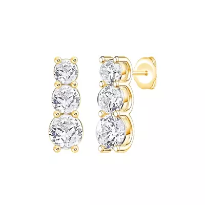 Three-Stone Graduated Lab Diamond Drop Earrings (2 ct. tw.)