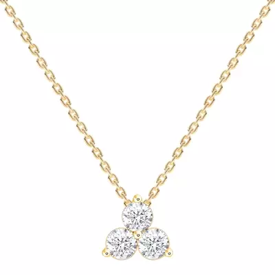 Trio Lab Diamond Necklace (2/5 ct. tw.)