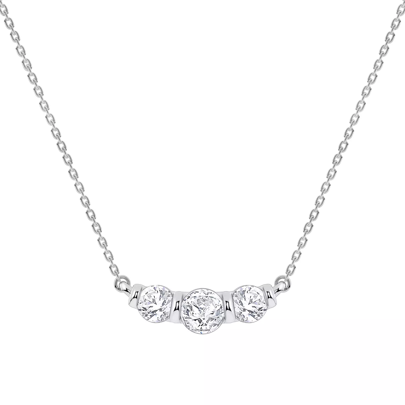 Diamond-First Design 14K White Gold Engagement Ring