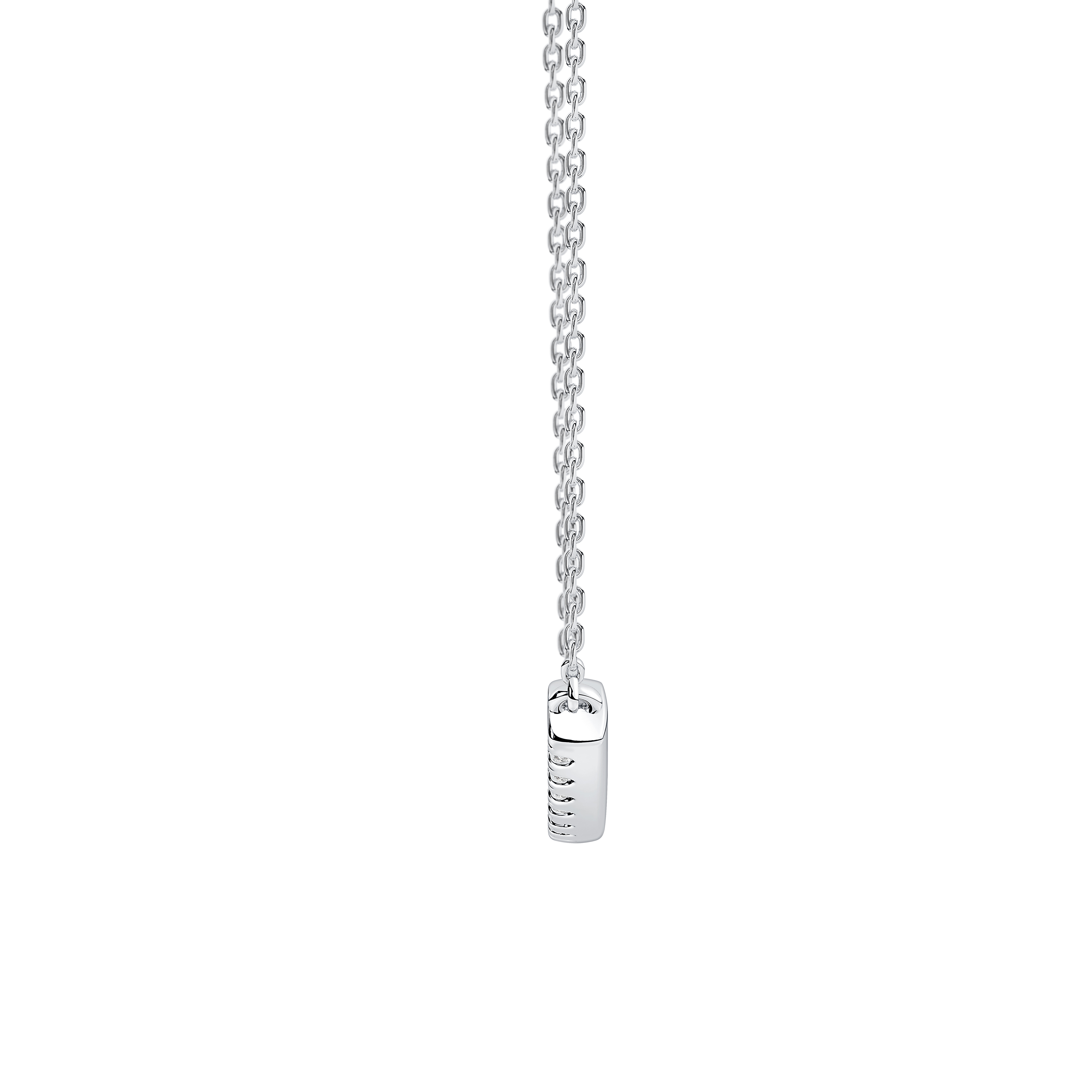 Smiling Sparkle Lab Diamond Pendant-14K White Gold