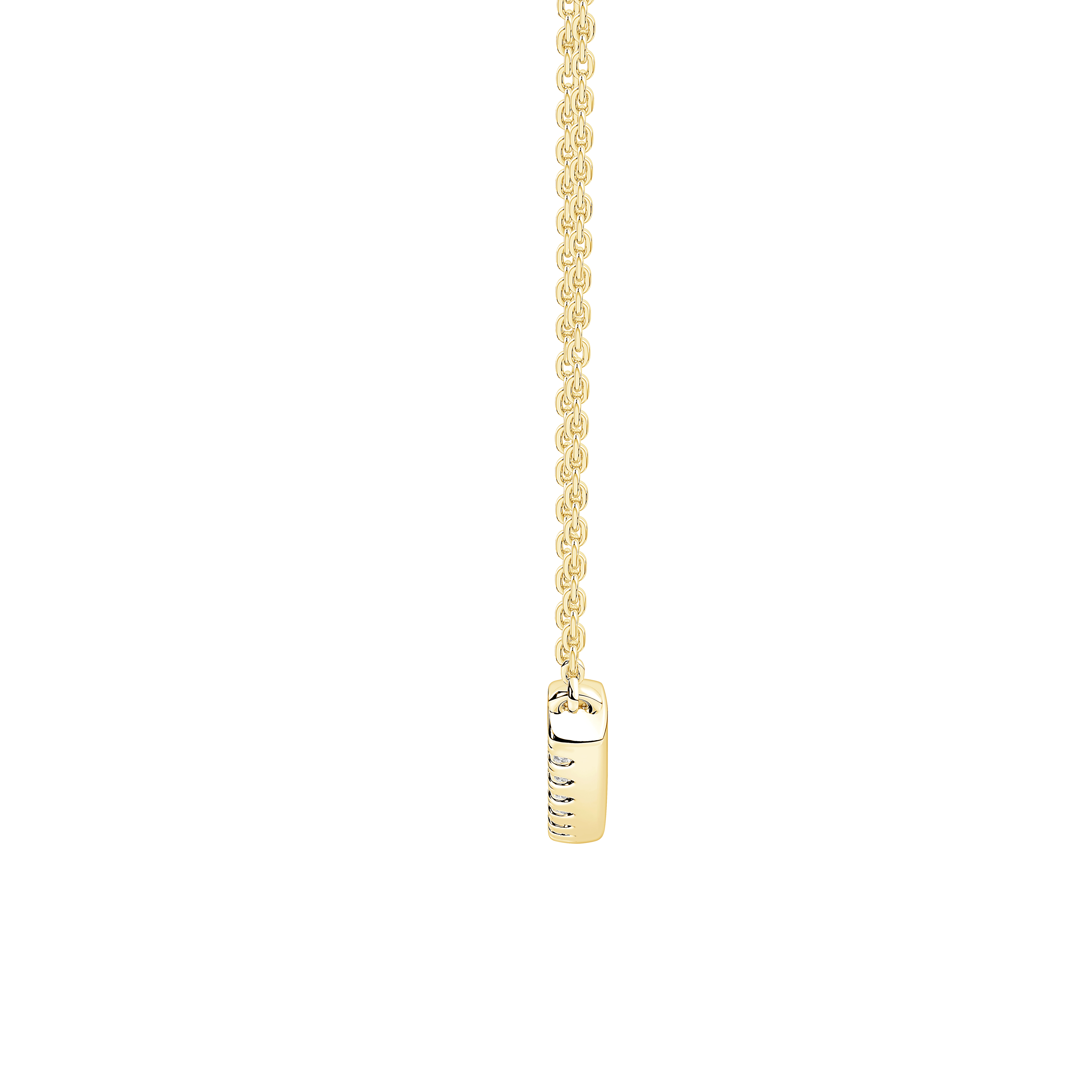 Smiling Sparkle Lab Diamond Pendant-14K Yellow Gold