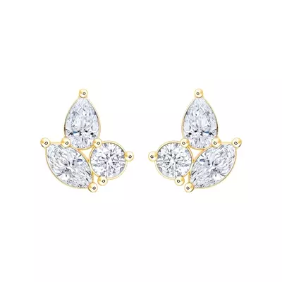 Mixed Shape Diamond Stud Earrings (1 ct. tw.)