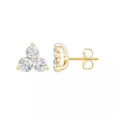 Trio Lab Diamond Stud Earrings (3/4 ct. tw.)