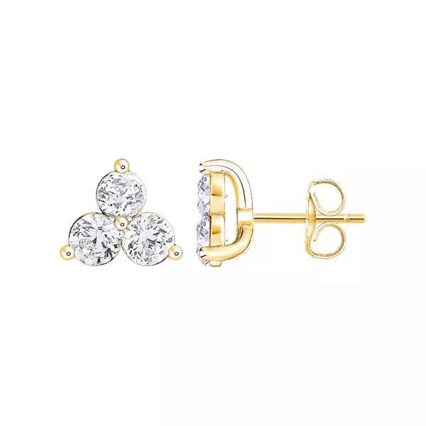Trio Lab Diamond Stud Earrings (3/4 ct. tw.)