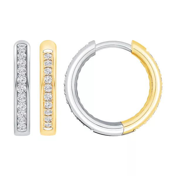 Reversible Huggie Lab Diamond Hoops
