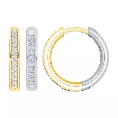 Reversible Huggie Lab Diamond Hoops