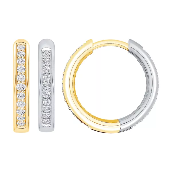 Reversible Huggie Lab Diamond Hoops