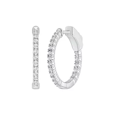 Petite Inside-Out Lab Diamond Hoops