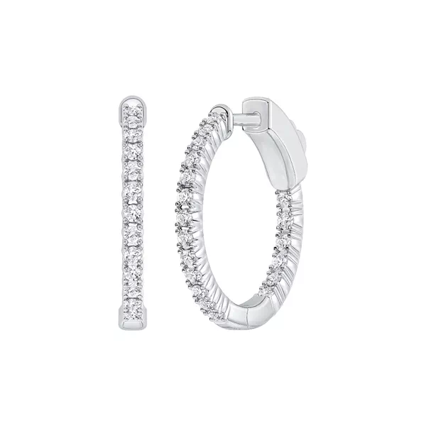 Petite Inside-Out Lab Diamond Hoops