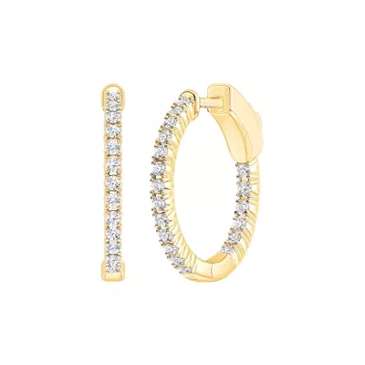 Petite Inside-Out Lab Diamond Hoops
