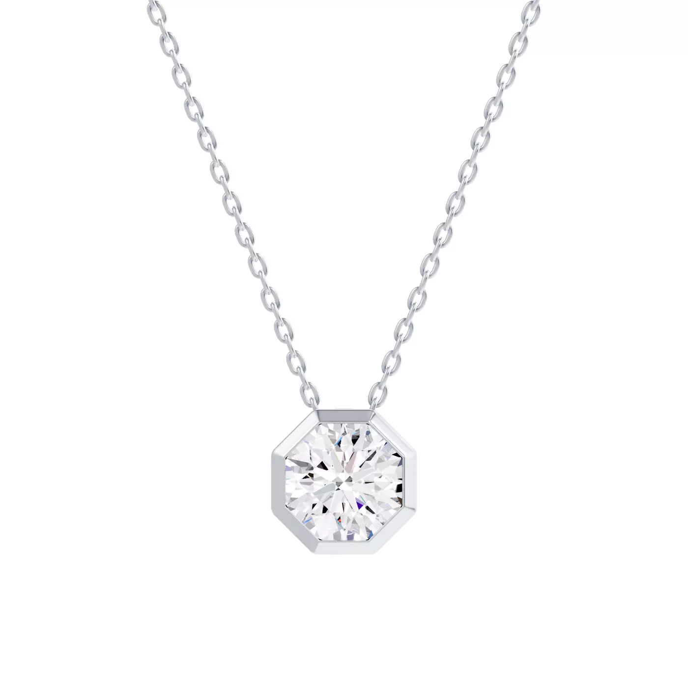 Diamond-First Design 14K White Gold Engagement Ring
