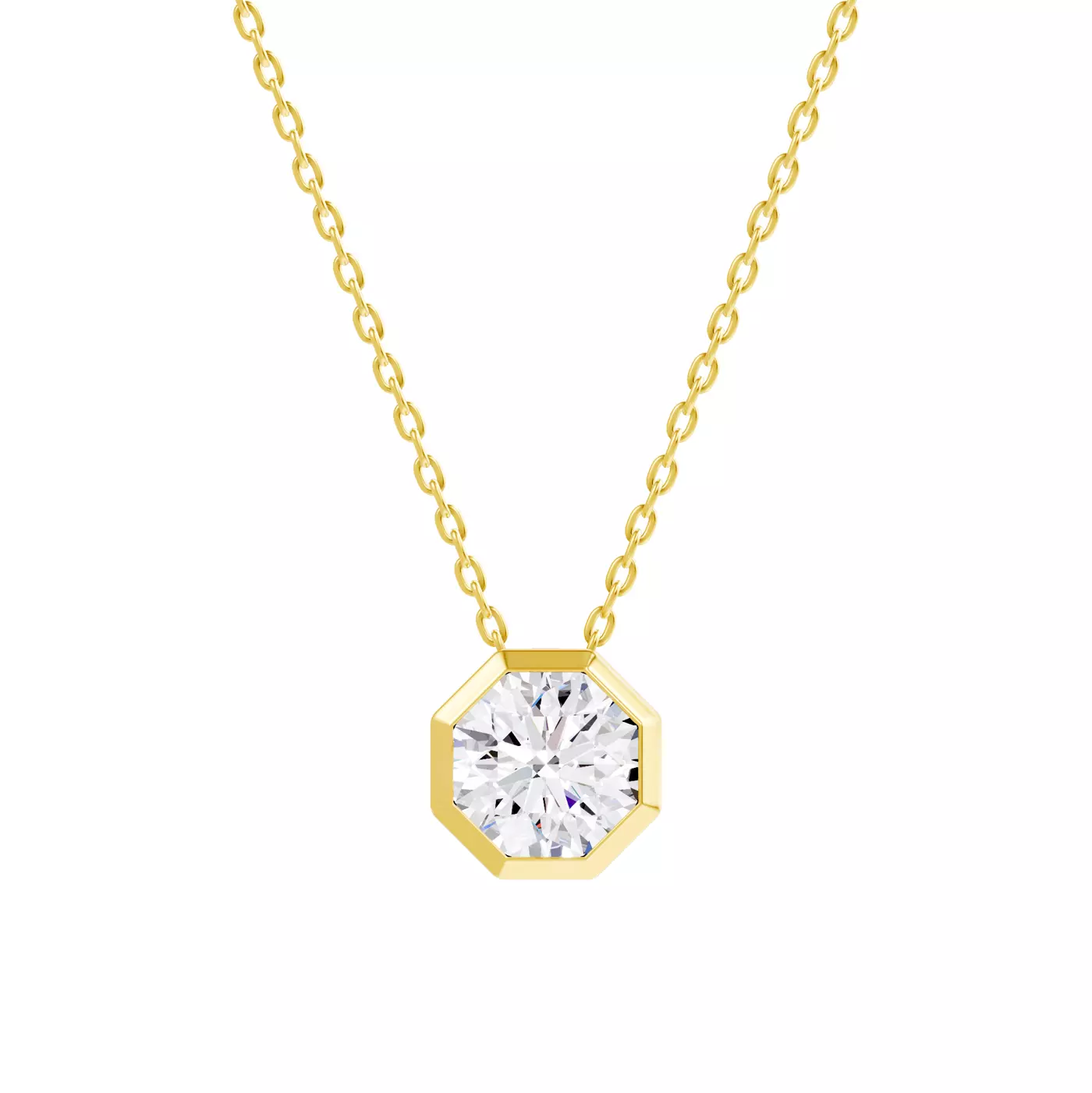 Diamond-First Design 14K Yellow Gold Engagement Ring