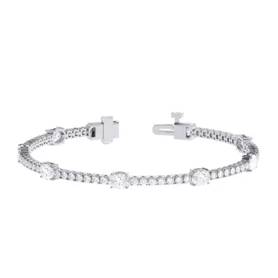 Oval and Round Lab Diamond Bracelet (6 ct. tw.)