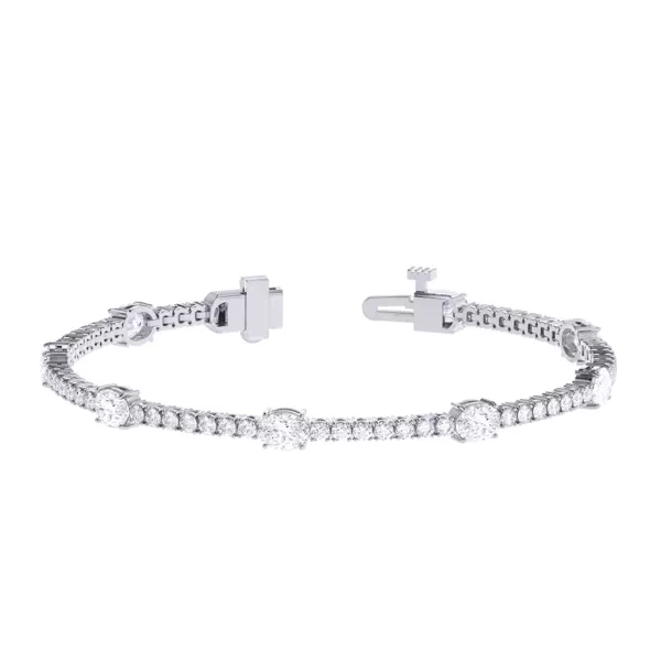Oval and Round Lab Diamond Bracelet (6 ct. tw.)