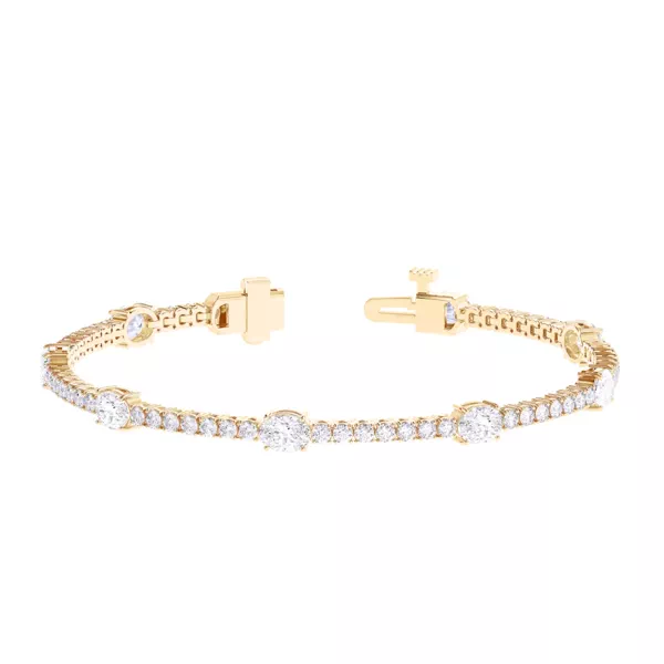 Oval and Round Lab Diamond Bracelet (6 ct. tw.)