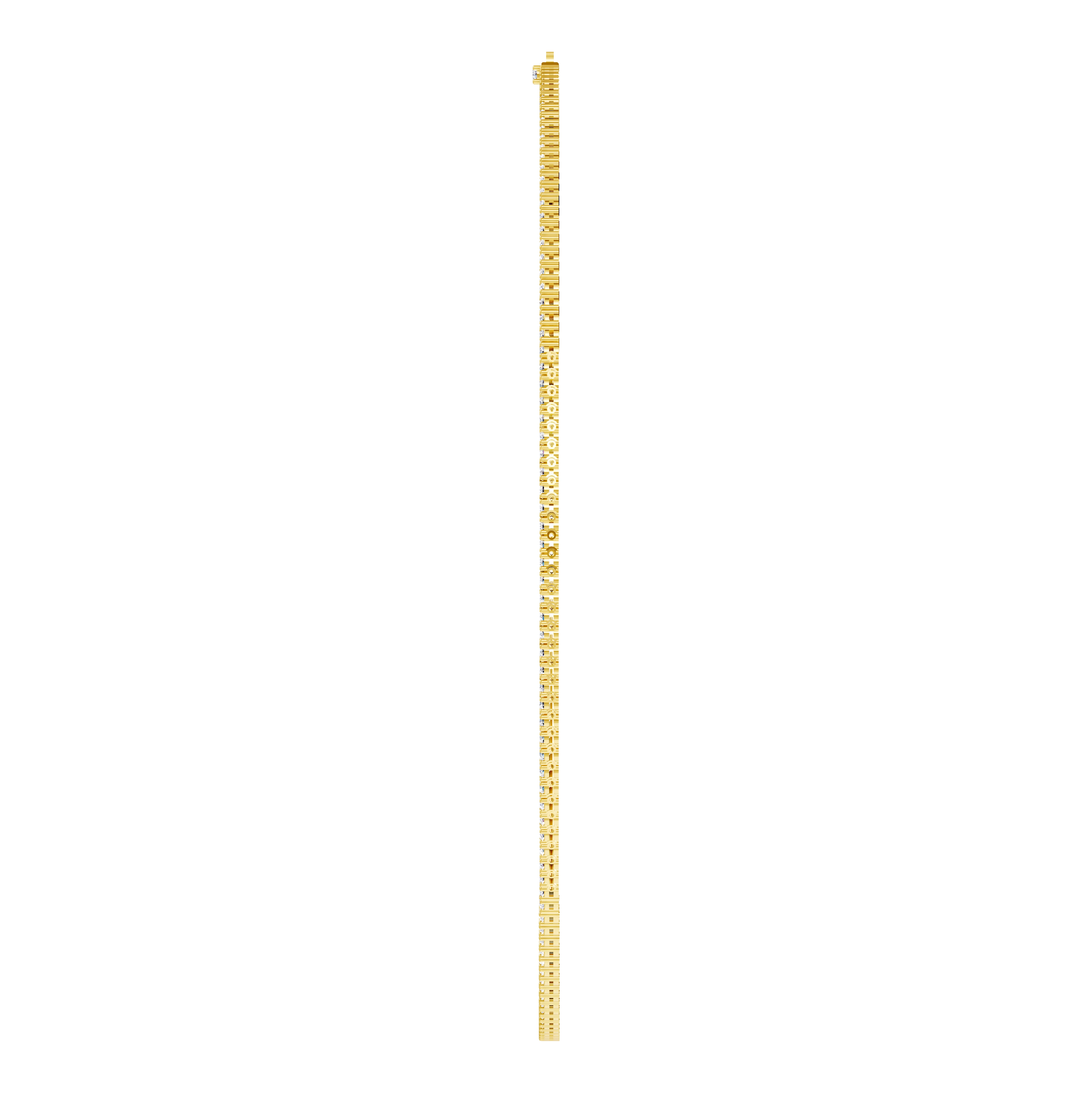 14K Yellow Gold Classic Lab Diamond Tennis Necklace (10 ct. tw.)