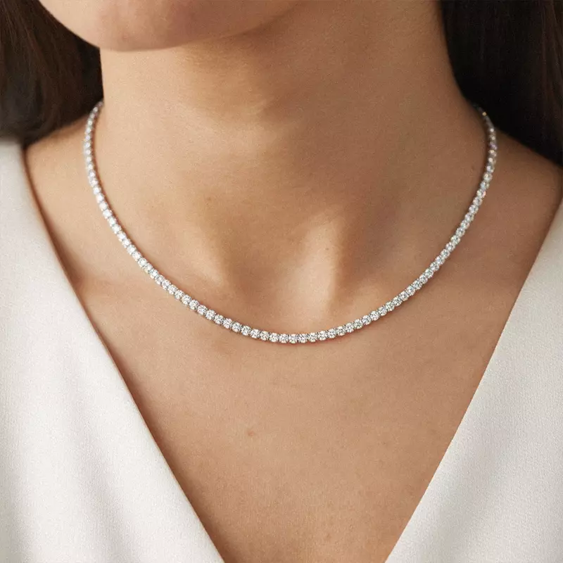 V6 Timeless ネックレス Classic Diamond Tennis Necklace (7 ct. tw.) - 14K White Gold