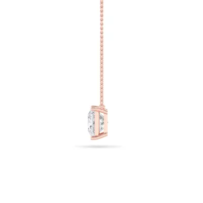Floating Princess-Cut Lab Diamond Solitaire Necklace (1.00 ct.)