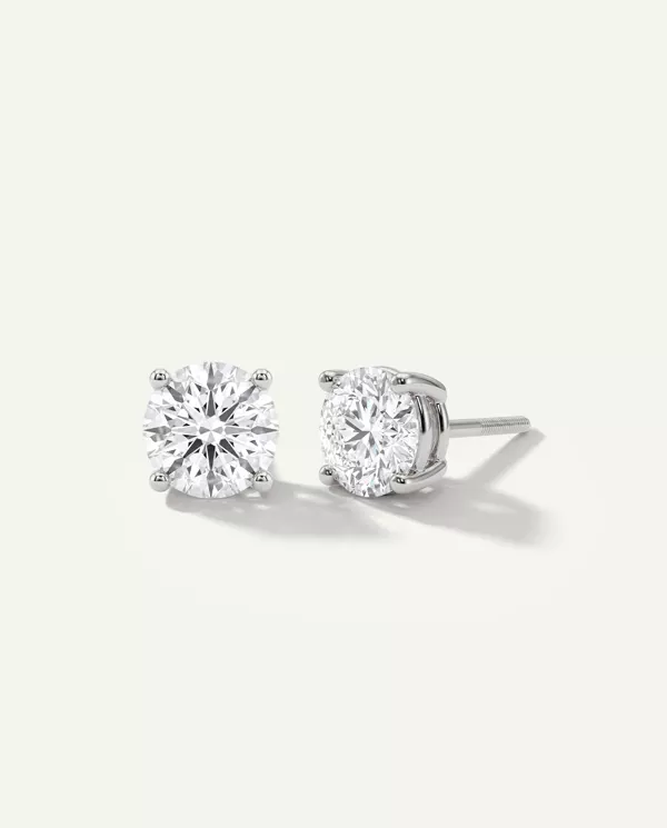 items Lab Diamond Stud Screw-Back earrings (4 ct. tw.)
