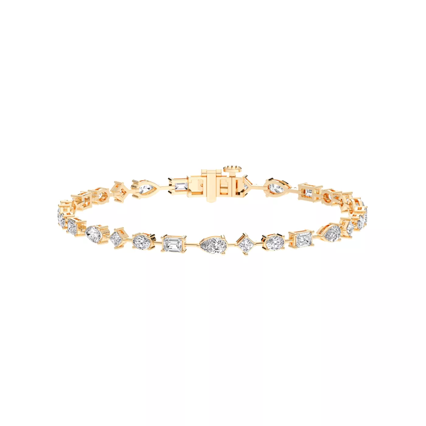 Diamonds, Uninterrupted 14K Yellow Gold Engagement Ring