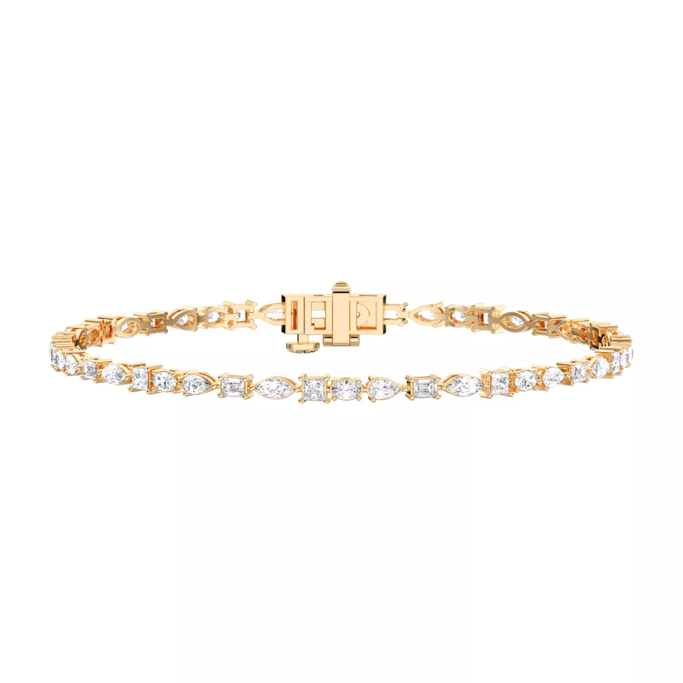 Diamonds, Uninterrupted 14K Yellow Gold Engagement Ring
