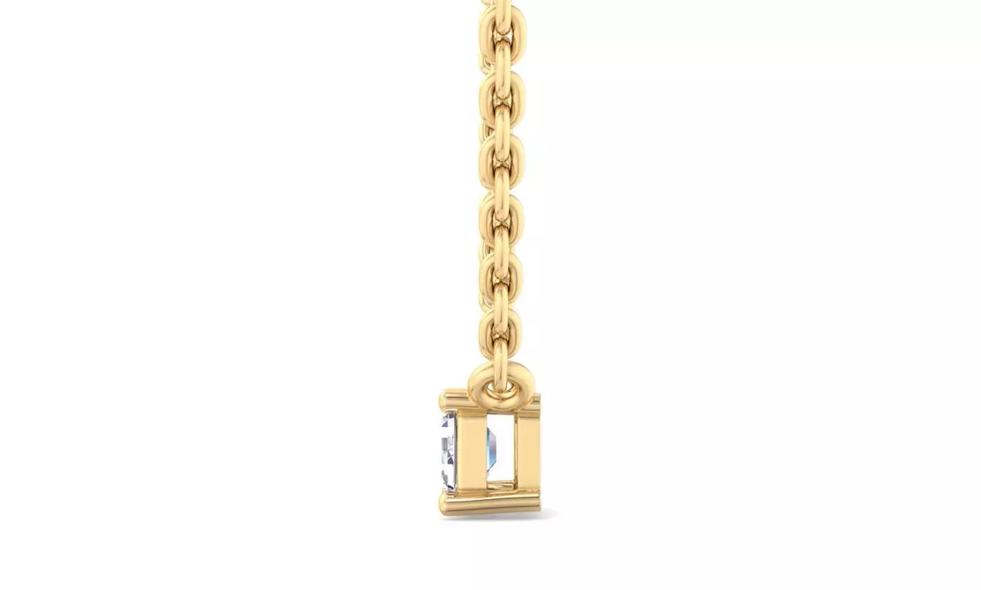 East-West Setting 14K Yellow Gold Engagement Ring