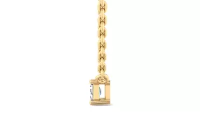 Emerald East-West Lab Diamond Necklace