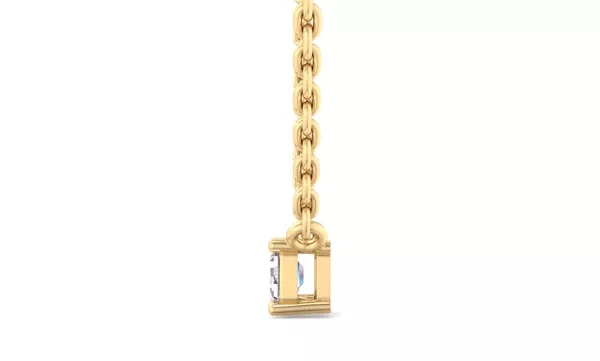 Emerald East-West Lab Diamond Necklace