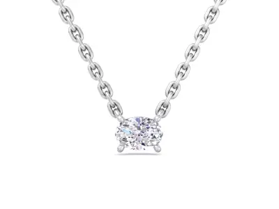 Oval East-West Lab Diamond Necklace