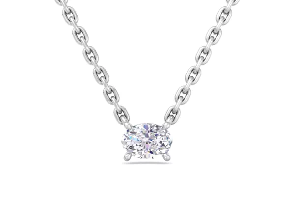 Oval East-West Lab Diamond Necklace