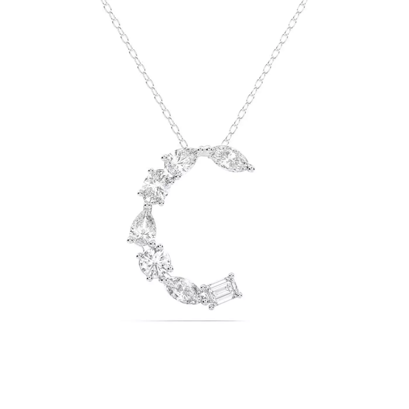 Diamond-First Design Silver Engagement Ring