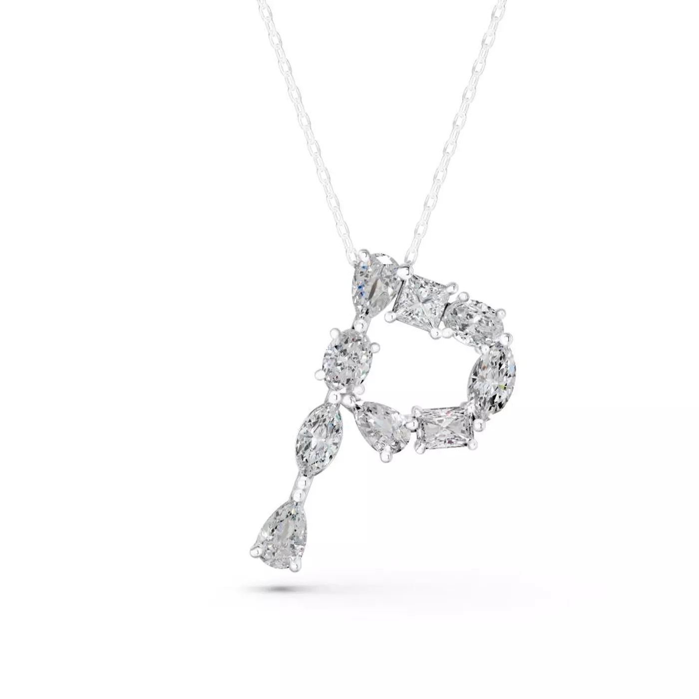 Diamond-First Design Silver Engagement Ring