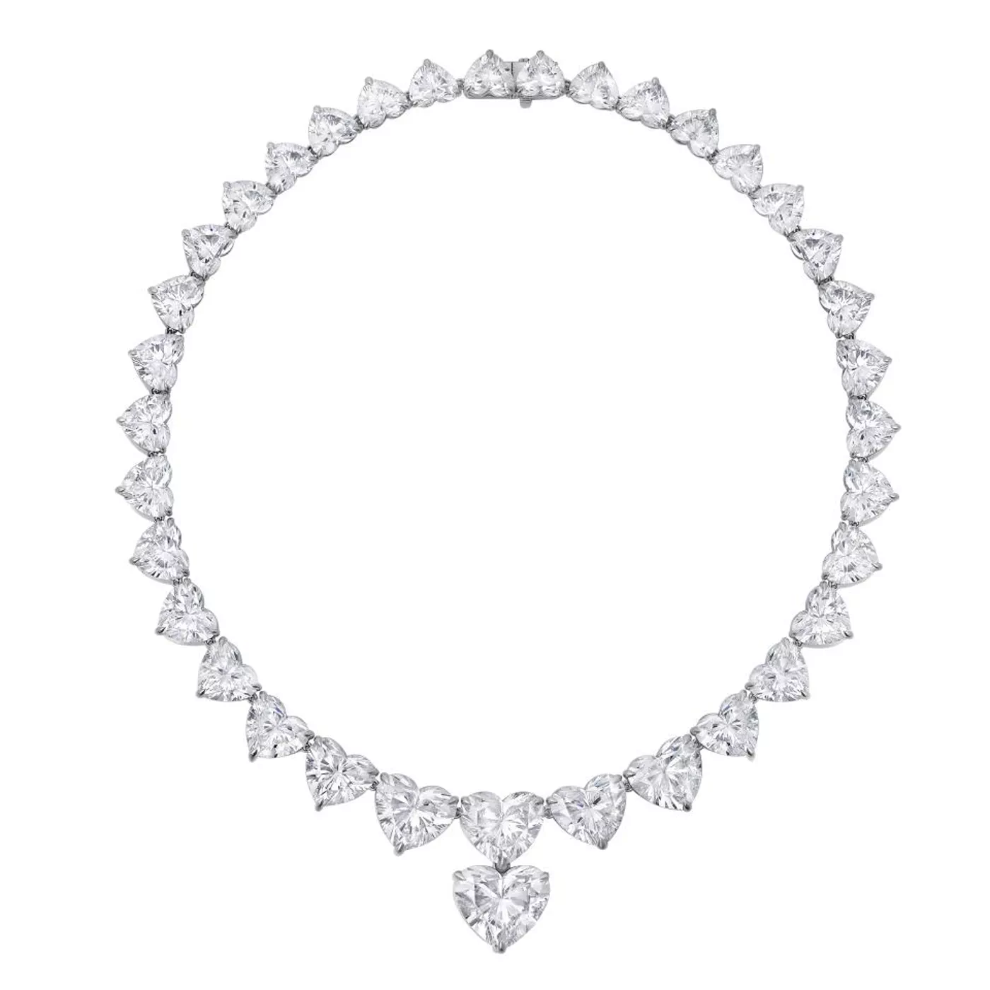 Riviera Heart Lab Diamond Masterpiece Necklace (166.56 ct. tw.)