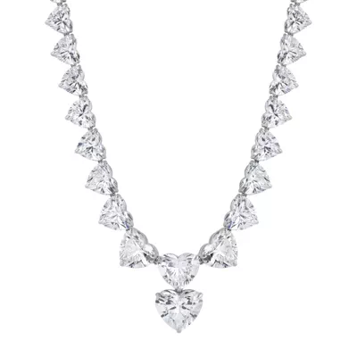 Riviera Heart Lab Diamond Masterpiece Necklace (166.56 ct. tw.)