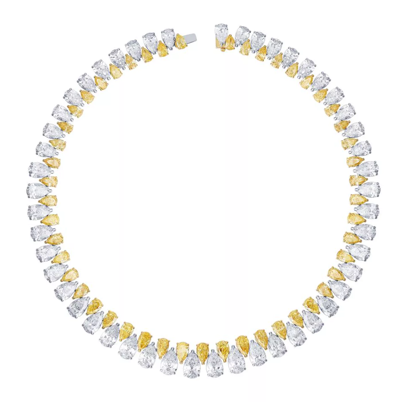 Fancy Yellow & White Pear Lab Diamond Masterpiece Necklace (105.30 ct. tw.)