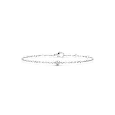 Petite Lab Diamond Solitaire Bezel Bracelet (0.07 ct)