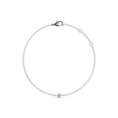 Petite Lab Diamond Solitaire Bezel Bracelet (0.07 ct)