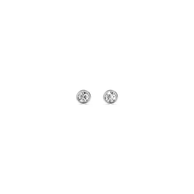 Petite Bezel Lab Diamond Stud Earrings (0.10 ct tw)