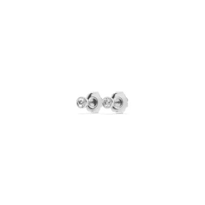 Petite Bezel Lab Diamond Stud Earrings (0.10 ct tw)