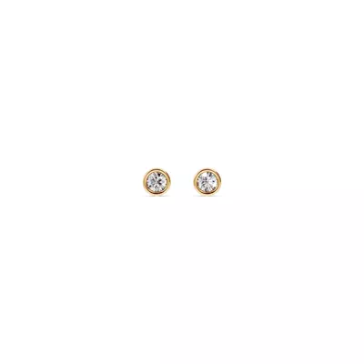 Petite Bezel Lab Diamond Stud Earrings (0.10 ct tw)