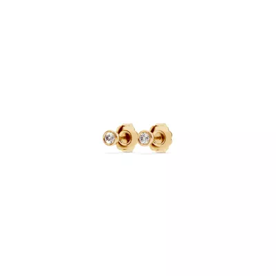 Petite Bezel Lab Diamond Stud Earrings (0.10 ct tw)