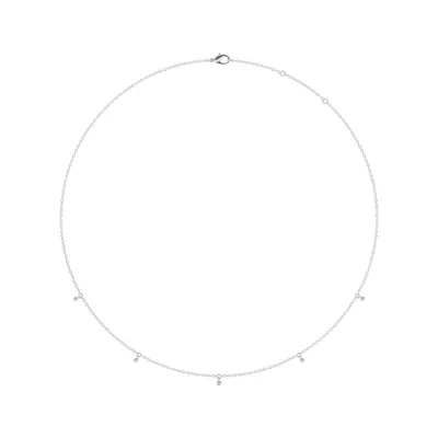Petite Lab Diamond Bezel Drop Necklace