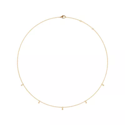 Petite Lab Diamond Bezel Drop Necklace