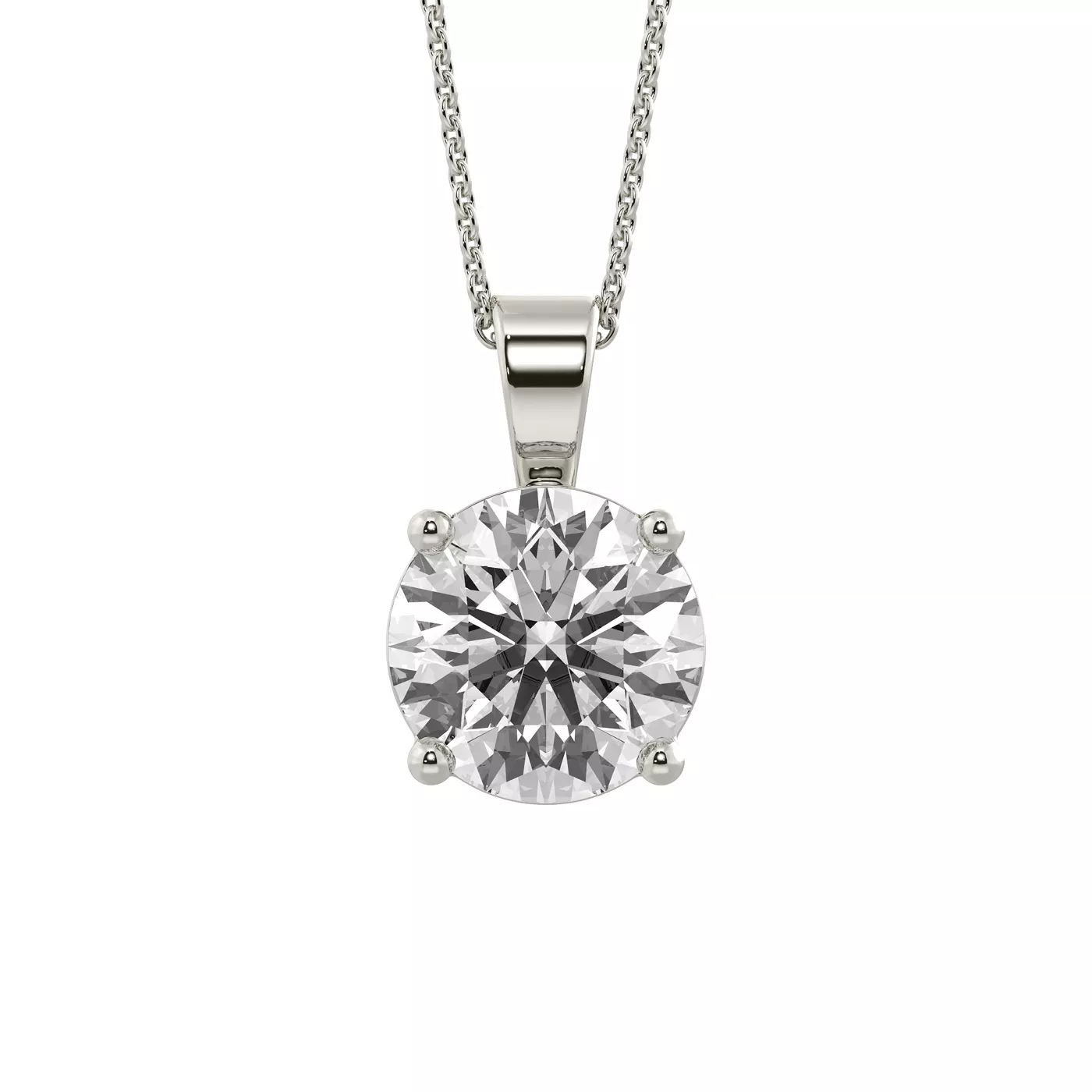 Classic Solitaire Silver Engagement Ring